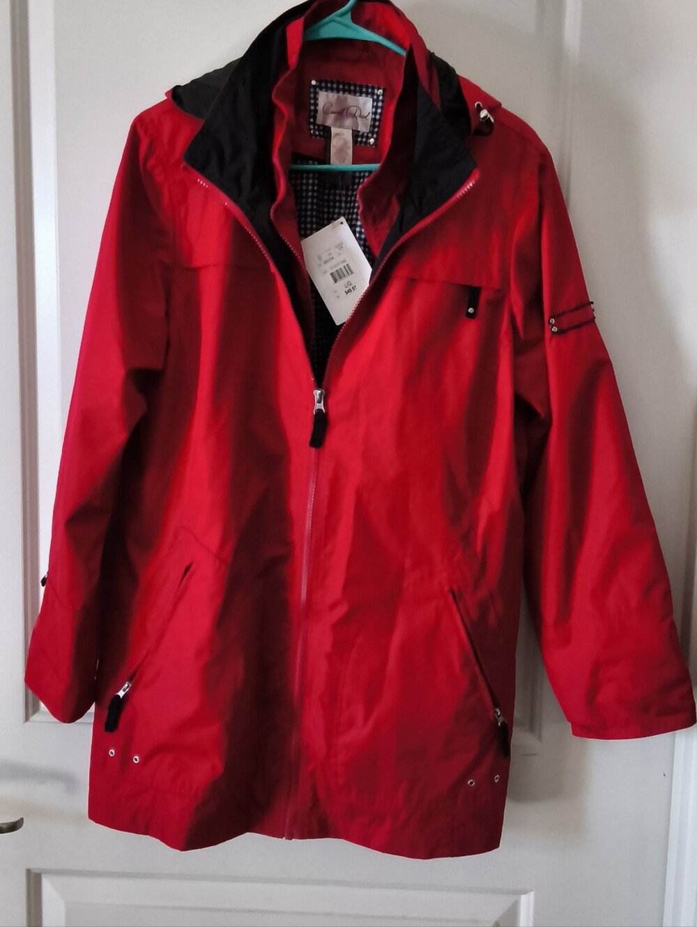 1980s British Heritage St Michael Red Zip-Up Light Jacket - Quiet Luxury Sport